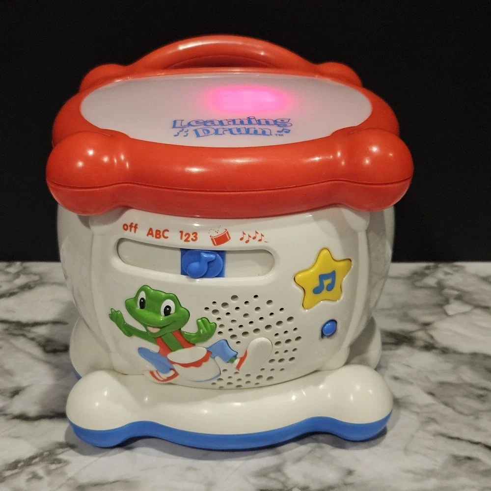 LeapFrog Learning Drum 2001 ABC 123 Musical Light Up Educational Toy Tested Work
